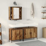 Set de mobilier pentru baie cu raft 3 pcs Maro 60 x 16 x 60 cm