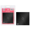 Resigilat : Intrerupator simplu cu touch PNI SH121, din sticla, negru, cu LED indi