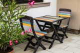 Set mobilier de gradina/terasa pliabil din lemn pentru 2 persoane | Treva