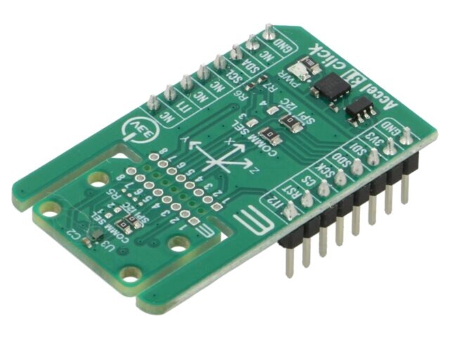 Placă prototip MIKROE Click board cu accelerometru BMA580 3,3V SPI/I2C
