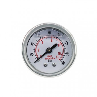 ProGARDEN manometru inox, 0-11bar, orizontal, FE1/4&amp;quot;, lichid anti-vibratii foto