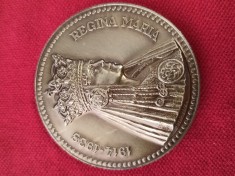 MEDALIE REGINA MARIA .Verso Castelul Pelisor , Sinaia