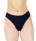 Cumpara ieftin Chilot Brazilian Bumbac Dantela Luan C1240 Bleumarin, Elastic, Sexy. Marimi S, M, L, XL