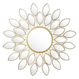 Cumpara ieftin Oglinda de perete Flower 20780 Auriu 83x2.5x83cm