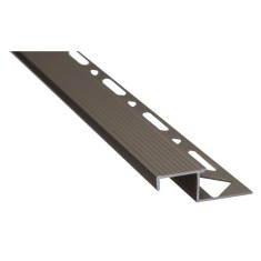 Profil aluminiu pentru treapta, incorporabil, drept, SET S58 W, oliv, 2.5 m