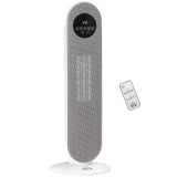 HOMCOM &Icirc;ncălzitor auxiliar Radiator cu suflare Radiator ceramic oscilant 15-40&deg;C cu Telecomandă 1300/2000W, 21 x 21 x 63,5 cm | Aosom Romania