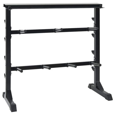vidaXL Rama pentru gantere Negru 99 x 45 x 95.5 cm 42002574 foto