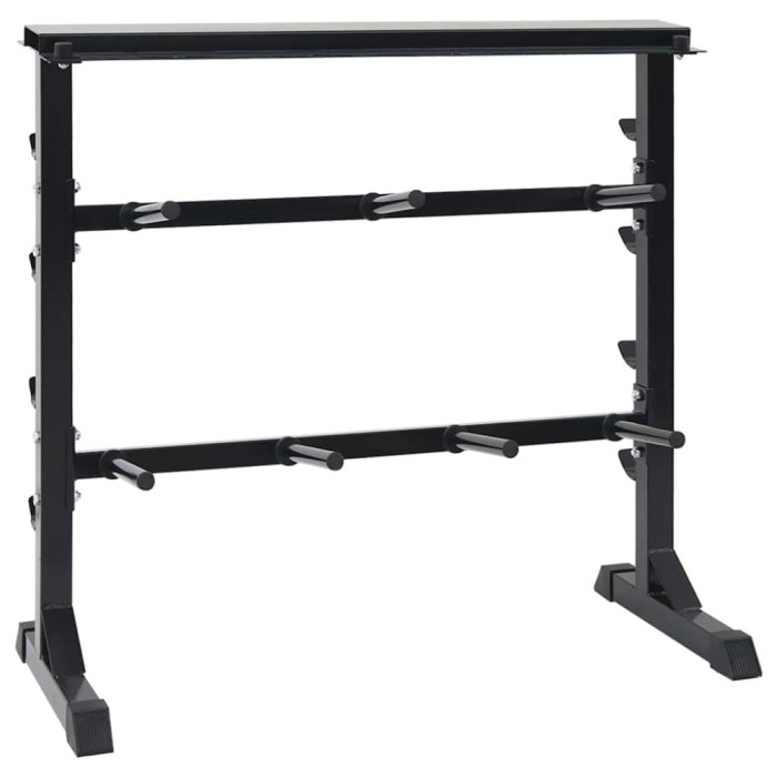 vidaXL Rama pentru gantere Negru 99 x 45 x 95.5 cm 42002574