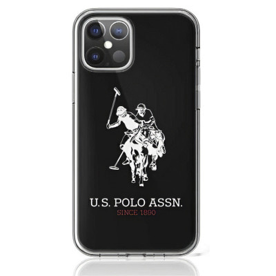 Husa TPU U.S. Polo Shiny Big Logo pentru Apple iPhone 12 Pro Max, Neagra USHCP12LTPUHRBK foto