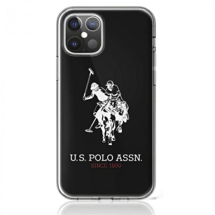 Husa TPU U.S. Polo Shiny Big Logo pentru Apple iPhone 12 Pro Max, Neagra USHCP12LTPUHRBK