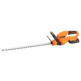Outsunny Foarfecă de Tuns Gard Viu pe Baterie 18V, cu Baterie de 2Ah, &Icirc;ncărcător, Lamă Dublă de 51cm pentru Crengi, Arbuști și Ramuri, Portocaliu | Ao