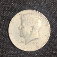 Moneda argint half dollar 1968D