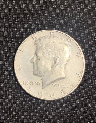 Moneda argint half dollar 1968D foto