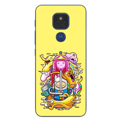 Husa compatibila cu Motorola Moto E7 Plus Silicon Gel Tpu Model Adventure Time Poster foto