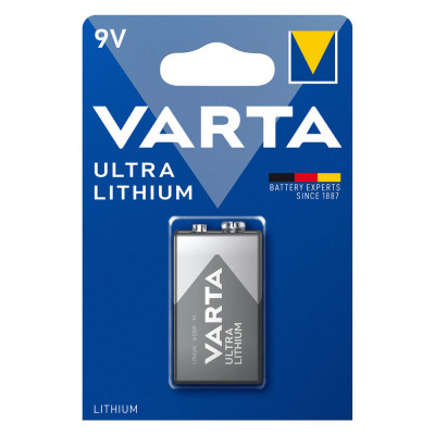 Baterie Litiu 9V 6LR61 6F22 100mAh, Dimensiuni 48.5 x 17.5 x 25.3 mm Varta Blister 1 foto