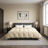 vidaXL Pilotă de vară Patos Crem 220 x 260 cm Microfibră 42025987