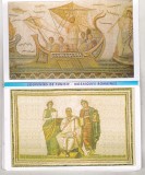 Bnk cp Tunisia Mozaicuri romane - pliant cu 10 carti postale necirculate, Necirculata, Printata
