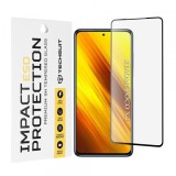Folie de protectie Ecran Techsuit pentru Xiaomi Poco X3 Pro / X3 NFC / X3, Sticla Securizata, Full Glue, Neagra