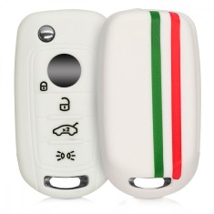 Husa Cheie Auto pentru Fiat - 4 Butoane, Silicon, Multicolor, 45567.02