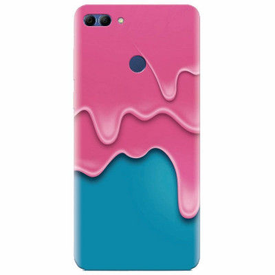 Husa silicon pentru Huawei Y9 2018, Pink Liquid Dripping foto