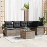 VidaXL Set de canapele pentru grădină Manual 6 pcs Gri 55 x 55 x 37 cm