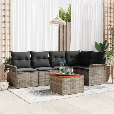 vidaXL Set de canapele pentru grădină Manual 6 pcs Gri 55 x 55 x 37 cm 3355997 foto