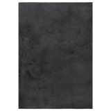 Cumpara ieftin Covor, antracit, 200x300 cm, blană ecologică de iepure
