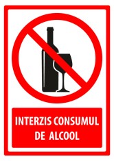 Semn de interzicerea consumului de alcool foto