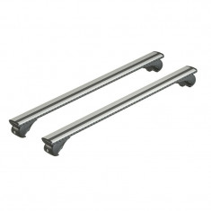 Set suporti portbagaj complet Silenzio Rail din aluminiu, montaj pe bare longitudinale 2buc - L - Evos RA LAMN15096