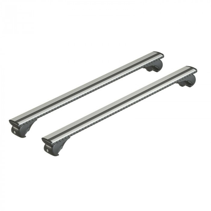 Set suporti portbagaj complet Silenzio Rail din aluminiu, montaj pe bare longitudinale 2buc - XL - Evos RA LAMN15097