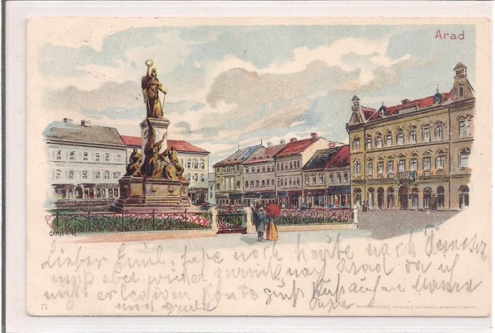 Carte postala circulata in anul 1900 Arad