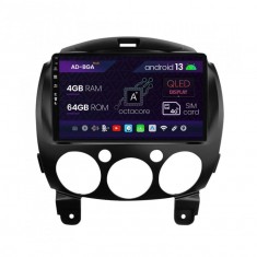 Navigatie Mazda 2 (2007-2014), Android 13, A-Octacore 4GB RAM + 64GB ROM, 9 Inch - AD-BGA9004+AD-BGRKIT322 - Copie