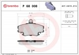 Set placute frana fata cu senzor BREMBO P68008