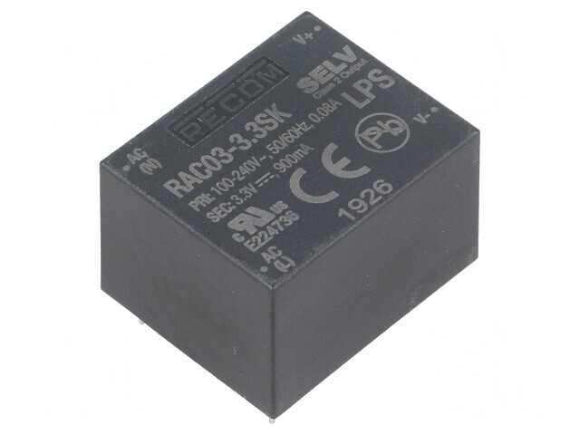 Convertor AC/DC 3W 3,3VDC