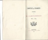 C8236N C&acirc;ntece și pl&acirc;ngeri, poesii de M Zamphirescu 1860-1873, Bucuresci, 1881