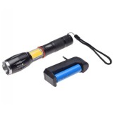 Lanterna LED de mana, 3 moduri de iluminare, cu baterie reincarcabila si incarca... Cod:AA2538C