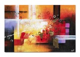 Cumpara ieftin Tablou abstract pictat manual living, birou, Fantezie in abstract 8, 90x60cm ulei pe panza, gata de agatat pe perete