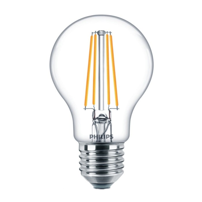 Bec LED filament Philips clasic A60 E27 7W 806lm lumina calda 2700 K