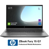 Laptop Refurbished HP ZBook Fury 15 G7 Professional Workstation, Intel Core i7-10750H 2.60 - 5.00GHz, 16GB DDR4, 512GB SSD, NVIDIA Quadro T2000 4GB, 1