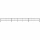 Cumpara ieftin Gard de gradina cu varf tip sulita din otel 1248x150 cm, negru