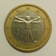 Italia - 1 euro - 2002 - litera R (moneda, M0122) - starea care se vede foto