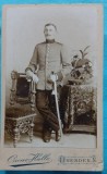 Fotografie tip CDV, Subofiter german, inceput de secol XX