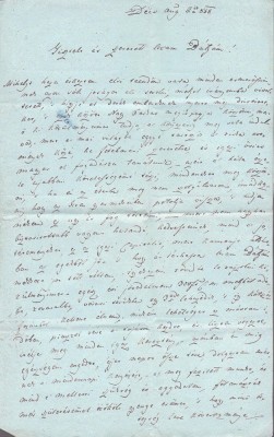 A3767N Scrisoare, Dej, 1855, limba maghiară/Magyar nyelvű lev&amp;eacute;l, D&amp;eacute;s, 1855 foto