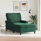 vidaXL șezlong de relaxare Verde &icirc;nchis 91 x 157 x 91 cm Catifea 42022924