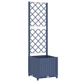 Cumpara ieftin Jardiniera de gradina cu spalier, albastru-gri, 40x40x136 cm, PP
