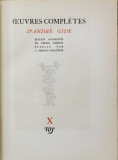 OEUVRES COMPLETES D &#039; ANDRE GIDE , VOLUMUL X , 1936 , LEGATURA DE ARTA , EXEMPLAR 1308 DIN 3000 *