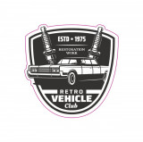 Abtibild &quot;RETRO VEHICLE CLUB&quot; Cod: TAG 015 / T2