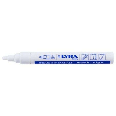 Marker Permanent Industrial / Alb foto