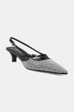 MICHAEL Michael Kors pantofi cu toc Selina culoarea argintiu, 40F5SLMP1S.001