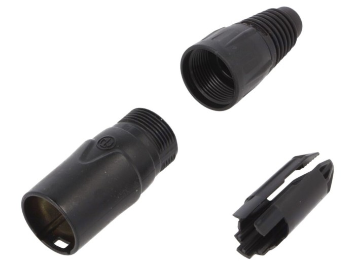 Ethercon Black Cable Connector